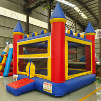 Château gonflable commercial extérieur de 13 pieds, résistant aux UV, ignifuge, en PVC imperméable, installation facile, avec souffleur