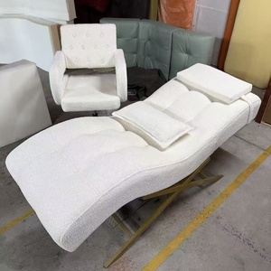Fauteuil inclinable moderne pour manucure et pédicure, en cuir PU noir, lit de salon de beauté, dossier réglable, pour SPA des ongles et massage facial - Product Image 3