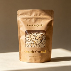 Bolsa de Embalaje de Alimentos Compostable de Diseño Personalizado, Bolsa de Papel Kraft Biodegradable con Ventana de PLA, Bolsa con Base para Frutos Secos y Snacks - Product Image 5