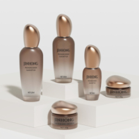 Flacon pompe vide de luxe pour soins de la peau 100ml, flacon en verre pour masque facial et huile capillaire 30g 50g, et ensemble de pots à crème