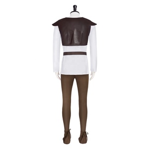 Disfraz <span class=keywords><strong>de</strong></span> Cazador para Hombre, Estilo Retro Renacentista, Chaleco <span class=keywords><strong>de</strong></span> Cuero Sintético, Camisa <span class=keywords><strong>de</strong></span> Manga Larga, Pantalones, Cinturón, Cubrecalzados, Conjunto Completo - Product Image 5