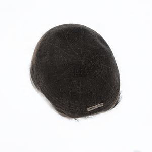 Prothèse capillaire pour hommes en dentelle suisse intégrale, nœuds blanchis, ligne de cheveux naturelle, pour remplacement capillaire masculin - Product Image 5