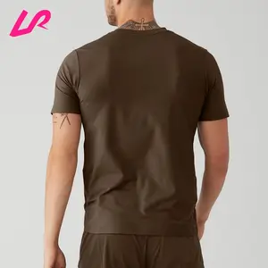 2024 Sommer Herren Sportbekleidung schlichtes und uniques T-Shirt passende Oberteile atmungsaktiv schnelltrocknend Rundhalsausschnitt T-Shirts Muskel-Fit Trainings-Trainings-Gym-Shirt