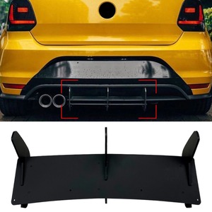 For VW POLO GTI 2011-2018 Body Kit Rear Bumper <b>Diffuser</b> Rear Bumper Spoiler Splitter Lip Protector <b>Car</b> Accessories - Product Image 2