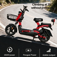 Vélo électrique léger en gros, moteur brushless 72V 800W, freins à disque hydrauliques 3 vitesses, batterie au plomb-acide
