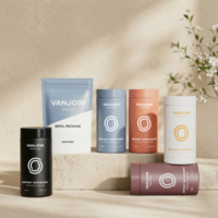 Pot de stockage de luxe personnalisé en verre à parois droites pour compléments alimentaires, avec pochette et boîte cadeau, flacon pour capsules de vitamines molles pour la santé
