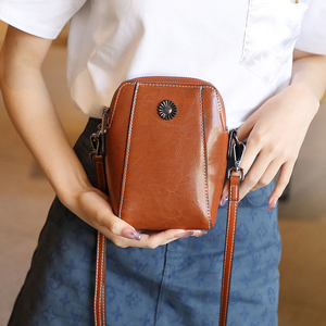 Sac à Main Cuir Véritable pour Té<span class=keywords><strong>l</strong></span>éphone Femme Mini Sacoche Organisatrice Porte-monnaie Compact Usine Grossiste - Product Image 2