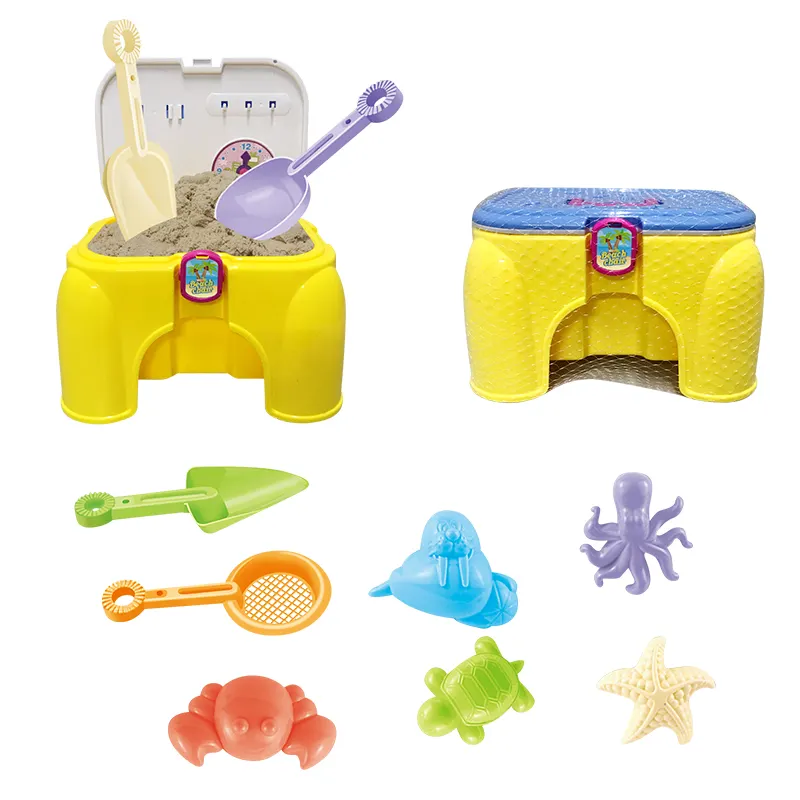 2023 Summer Beach Spiels itz Spielzeug 10PCS Weizens troh Eco Beach Toy Sand Beach Bucket Set