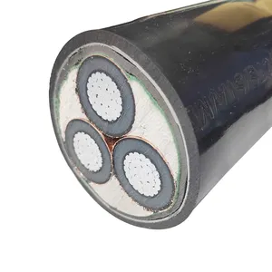 11kv 12 20kv 33kv 3x95 1x50 mm2 1x240mm2 al XLPE PVC conductor de aluminio cinta de acero cable de alimentación blindado