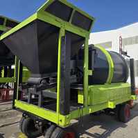 Mini remorque, camion malaxeur à béton de 1,5 mètre cube, moteur diesel, malaxeur à béton avec tambour