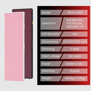 IDEATHERAPY Panneau de Lumière Rouge à 8 Ondes LED Lumière Rouge Panneau de Lumière Infrarouge pour le Corps Entier Thérapie par la Lumière pour Studio de Yoga - Product Image 2