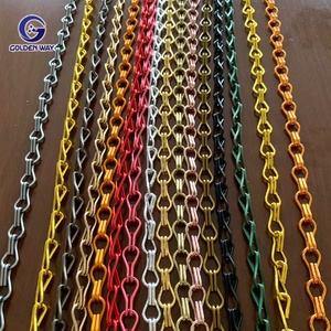 Rideau <span class=keywords><strong>d</strong></span>écoratif à <span class=keywords><strong>double</strong></span> crochet, couleur personnalisée, rideau suspendu en aluminium, rideau à chaîne métallique <span class=keywords><strong>pour</strong></span> <span class=keywords><strong>porte</strong></span> <span class=keywords><strong>d</strong></span>'<span class=keywords><strong>entrée</strong></span> - Product Image 5