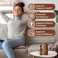 Acentiallabs Gouttes liquides aux extraits de plantes (Noix noires, Absinthe, Clou de girofle, Ail) pour la restauration de l'équilibre intestinal
