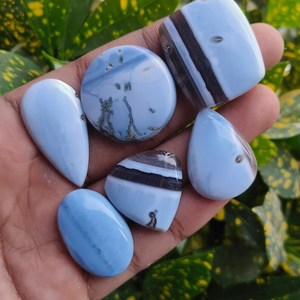 Opale naturelle multicolore Owyhee, cabochon, 6 pièces, pour la fabrication de bijoux, exportateur certifié OEM, ciré/huileé, tiers - Product Image 2