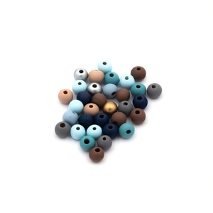 Perline in Legno Ilan 10mm Tonalità Morandi 10g per Creazione di Gioielli Artigianali - Product Image 1