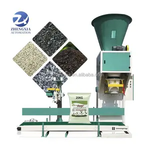 Semi-Automatische 25Kg 50Kg Bagger Houtskool Bodem Silica Zand Steen Zak Afdichting Grind Verpakking Compost Verpakkingsmachine