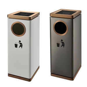 Cendrier sur pied GPX-228 pour couloir d'hôtel, poubelle avec cendrier en aluminium moulé - Product Image 3