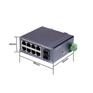 2 SFP uplink 9-57V Ethernet vỏ kim loại Din Rail chuyển đổi công nghiệp Mini loại 1000Mbps 8-Port Gigabit công nghiệp mạng chuyển đổi - Product Image 2