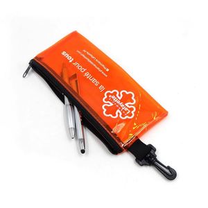 Étui à crayons en PVC transparent écologique promotionnel pas cher avec fermeture éclair - Product Image 3