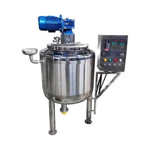 Líquido emulsionante homogeneizador tanque de calefacción de vapor mezclador con revestimiento de acero inoxidable tanque de mezcla