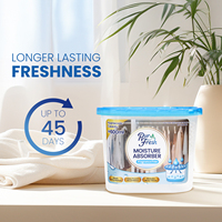 Déshumidificateur domestique PurFresh 600 ml avec billes déshydratantes au chlorure de calcium parfumées pour l'absorption de l'humidité