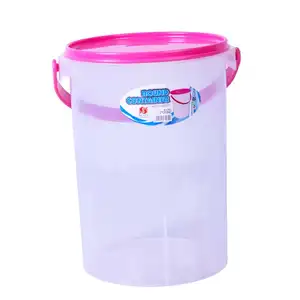 Recipiente de água potável circular do alimento plástico do melhor vendedor com tampa grande capacidade apropriado para o uso do evento feito em Malásia