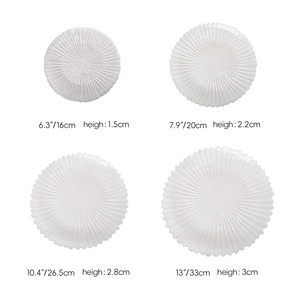 Assiettes <span class=keywords><strong>de</strong></span> présentation transparentes à texture glacée florale, vente en gros d'usine, pour la maison et les fêtes - Product Image 6