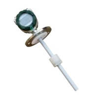 Transmitter Level Magnetik PP PTFE 4-20mA LCD Baterai Sensor Level Cairan Air, Oli, Kimia Tangki Tahan Korosi