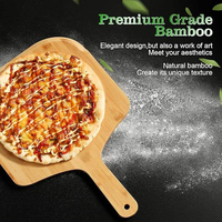 Pelle à pizza en bambou 12 pouces pliable antidérapante en bois naturel pour four, planche de service multi-usages de qualité restaurant