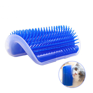 Amazon Hot Sale Cat Scratcher Self Groomer Brush Wall Corner Fixed Arch Massage Comb Toy for cats