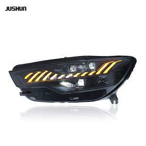 Ensemble de phares Jushun Audi A6 C7 style RS avec lentilles LED, feux de jour et clignotants séquentiels 2012-2015 - Product Image 3