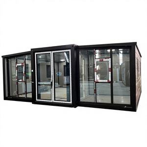 Maison conteneur préfabriquée en acier à double aile extensible, 2 chambres, villa moderne <span class=keywords><strong>de</strong></span> luxe, hôtel extérieur, bar, cuisine - Product Image 1