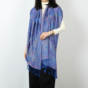 Retro Ethnic Women's Soft Lightweight Spring and Fall Shawls <strong>Paisley</strong> Patterned <strong>Pashmina</strong> Tulle Wear <strong>Scarf</strong> Shawls - Product Image 5