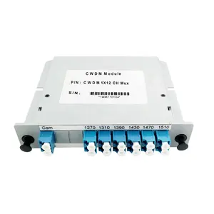 Fiber Optic Equipment Plastic 12CH MUX 1260-1620nm Fiber CWDM Cassette Module With LC UPC Adaptor