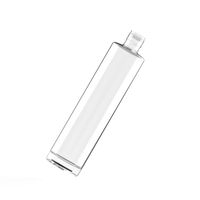 Botella de Agua de Vidrio Transparente Personalizada al por Mayor de 500ml 750ml con Hombro Plano y Cuello Corto con Tapa de Rosca