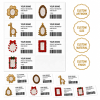 Étiquettes adhésives personnalisées en papier coquille d'œuf anti-contrefaçon, autocollants de Noël en rouleau, impression couleur pour emballage