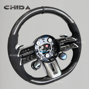 Le dernier volant en cuir en fibre de carbone convient à la Mercedess Benzs <span class=keywords><strong>AMG</strong></span> C E GLC GLE S CLS CLA GLA Classe G a Classe S - Product Image 5