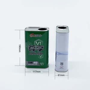Bidon rectangulaire vide en fer blanc de 1L pour huile moteur et lubrifiants - Product Image 6
