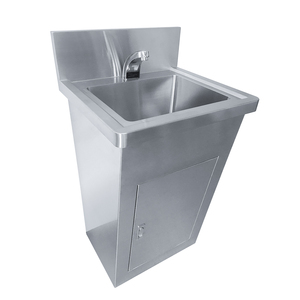Bồn Rửa Tay Bằng Thép Không Gỉ 304, Chậu Rửa Tay Bằng Thép Không Gỉ Kèm Bệ/Bồn Rửa Tay Vận Hành Bằng Chân - Product Image 1