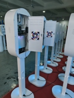 Photomaton portable avec miroir ovale de 15,6 pouces, éclairage annulaire RGB, pour mariage, fête, événement, location