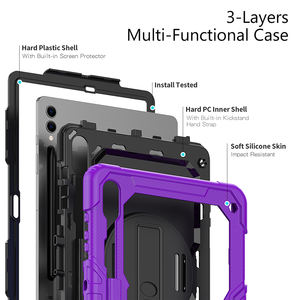 Per Samsung <span class=keywords><strong>Galaxy</strong></span> <span class=keywords><strong>Tab</strong></span> S9 Plus 12.4 "2023 X810 spesse in Silicone tracolla custodia per animali da compagnia protezione pesante - Product Image 2