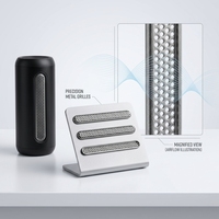 Grille de protection en maille métallique en acier inoxydable anti-poussière et transparente pour microphone, pièce de rechange pour écouteurs sans fil