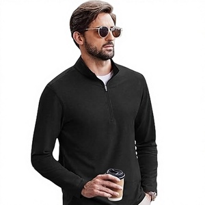 <b>Mens</b> Solid Winter Casual <b>Pullover</b> Button-Up Jersey Sweatshirt 100% Polyester - Product Image 2