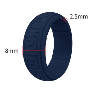 Design personalizzato Eco Friendly #7-#14 Silicone gomma sport anello da dito in Silicone flessibile fedi nuziali per gli uomini - Product Image 3