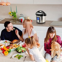 Ventes chaudes - Cuisinière électrique à pression multifonction automatique en acier inoxydable 13-en-1 pour usage commercial et domestique, 6 litres, commande numérique
