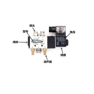 Válvula solenoide de aire piloto interno de <span class=keywords><strong>3</strong></span> puertos y <span class=keywords><strong>2</strong></span> posiciones de alta calidad 3V120 M5 12v 3V - Product Image 3