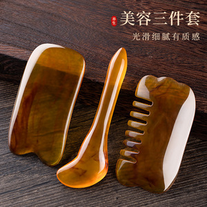 Juego de varillas de masaje facial, herramienta de acupresión de resina para terapia de meridianos de cara y cuello - Product Image 1