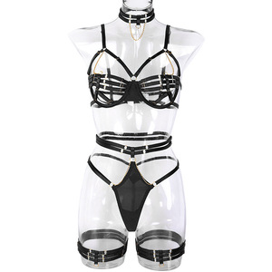 Sexy Lingerie Bra <b>Set</b> Women <b>Green</b> Sexy Sling Hollow Out Bra Thong <b>Set</b> Bandage <b>Underwear</b> Sleepwear Lingerie <b>Sets</b> Lenceria - Product Image 4