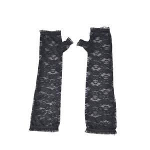 Guantes largos <span class=keywords><strong>de</strong></span> encaje <span class=keywords><strong>de</strong></span> medio dedo para <span class=keywords><strong>mujer</strong></span>, Mangas <span class=keywords><strong>de</strong></span> brazo transpirables, cubierta para cicatrices, <span class=keywords><strong>tatuajes</strong></span>, conjuntos al por mayor, protección solar sin dedos - Product Image 2