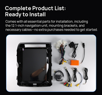 Radio de coche Android de 12,1 pulgadas para Toyota Land Cruiser 2008-2015 pantalla Vertical Carplay con reproductor Multimedia de Control de clima